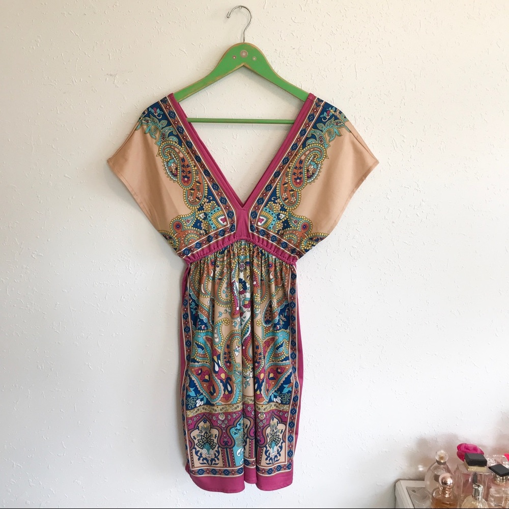 Forever 21 silky beach cover up dress mu mu M